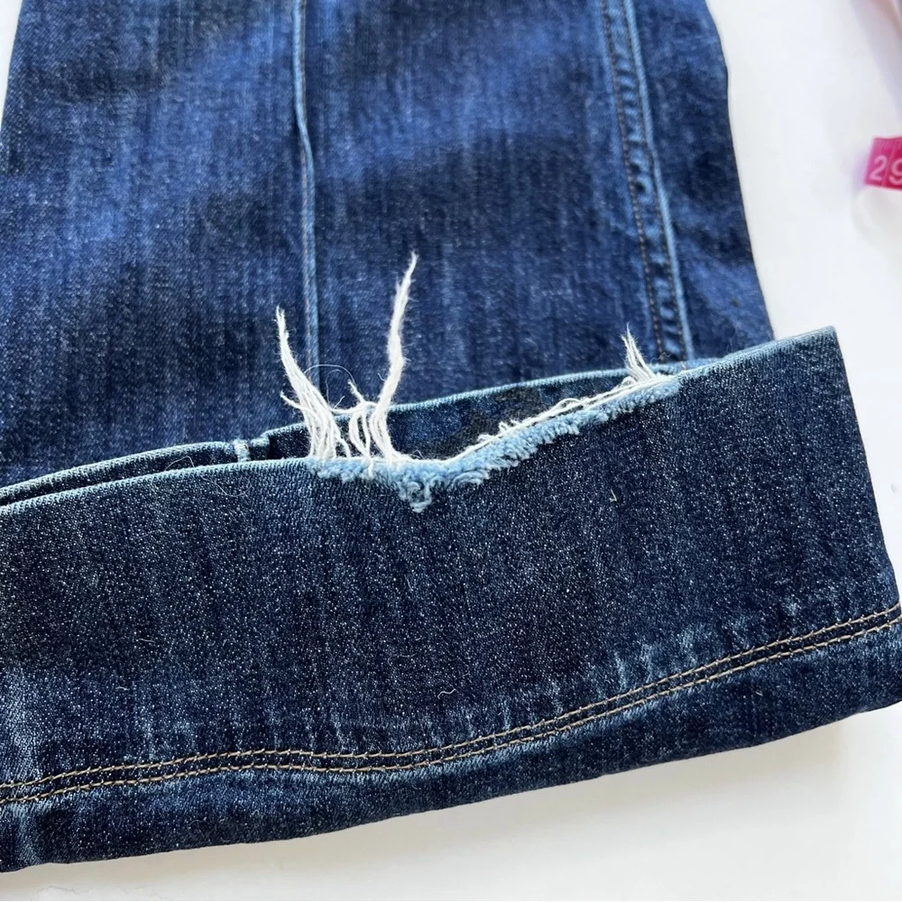 Banana Republic Dark Blue Wide-Leg Flare Jeans - Picture 8 of 16
